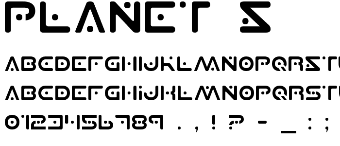 Planet S font